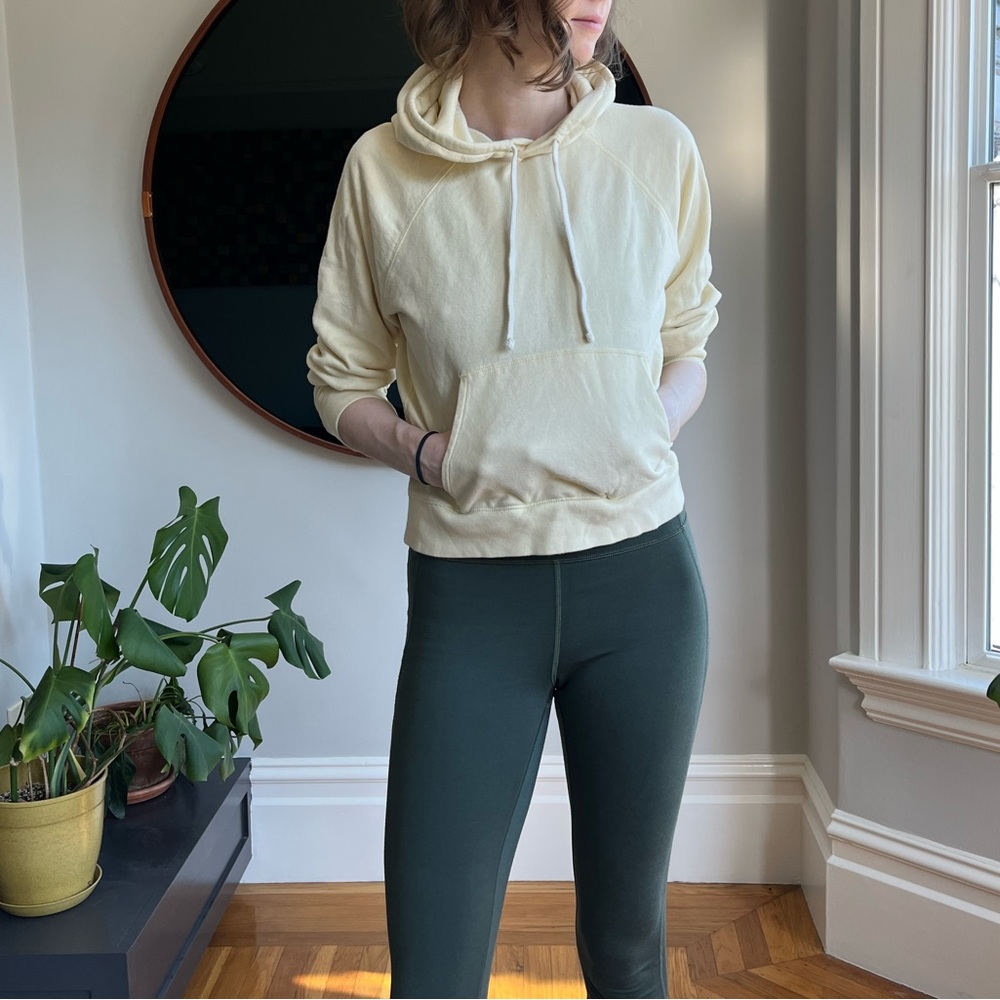 Everlane French Terry Shrunken Hoodie, butter yellow